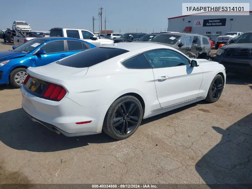 2015 Ford Mustang VIN: 1FA6P8TH8F5314101 Lot: 40334888