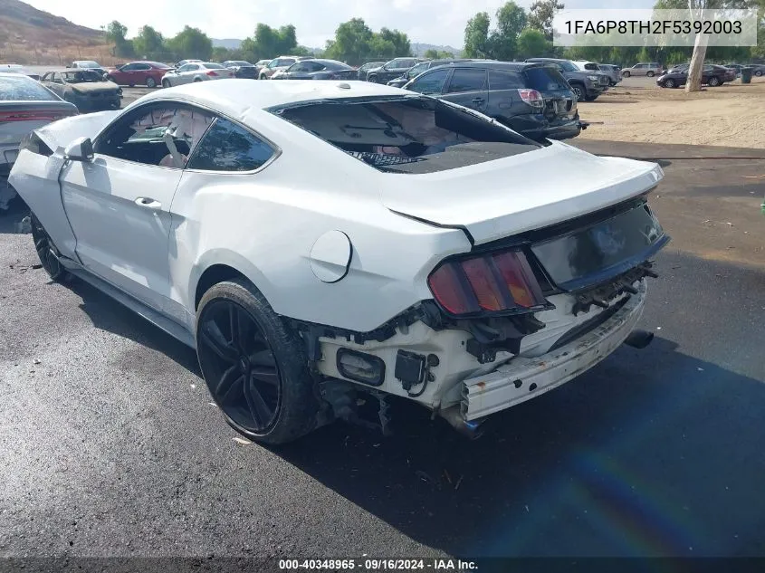 2015 Ford Mustang Ecoboost VIN: 1FA6P8TH2F5392003 Lot: 40348965