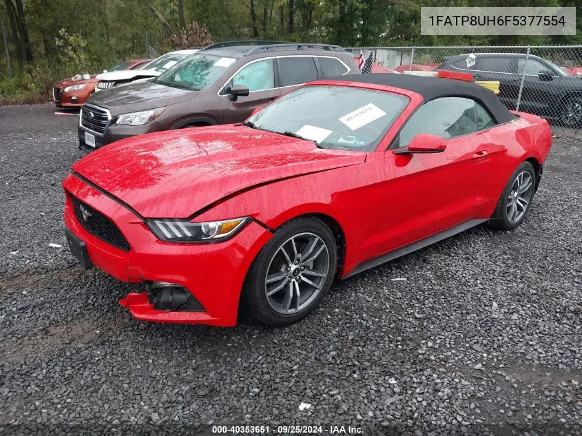 2015 Ford Mustang Ecoboost Premium VIN: 1FATP8UH6F5377554 Lot: 40353651