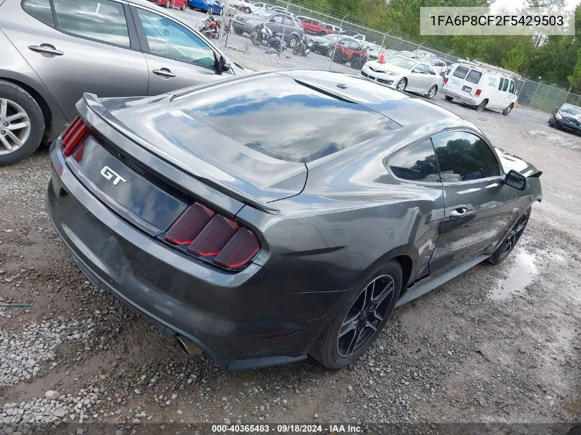 2015 Ford Mustang Gt Premium VIN: 1FA6P8CF2F5429503 Lot: 40365483