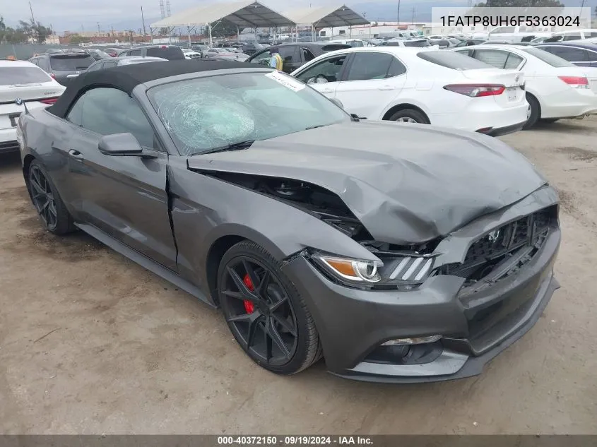 2015 Ford Mustang Ecoboost Premium VIN: 1FATP8UH6F5363024 Lot: 40372150