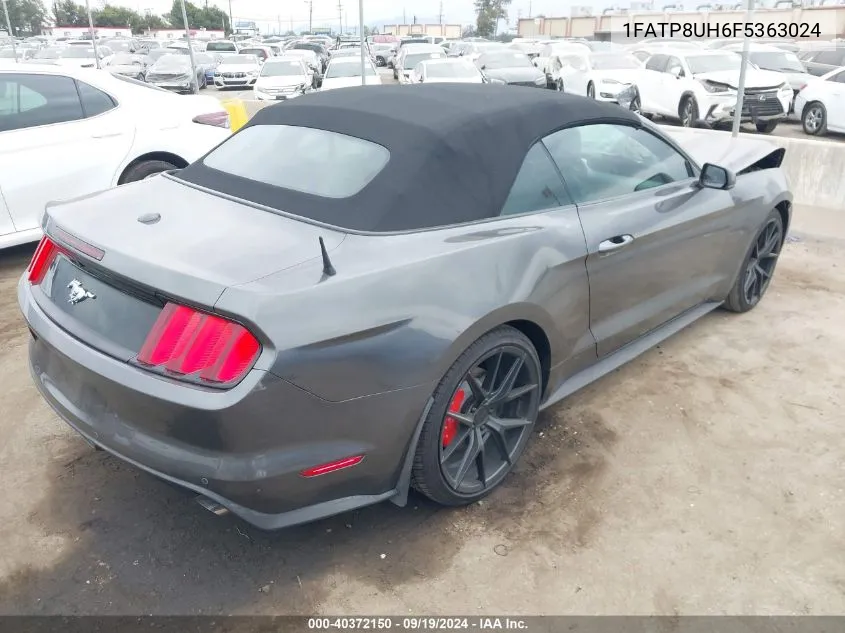 2015 Ford Mustang Ecoboost Premium VIN: 1FATP8UH6F5363024 Lot: 40372150