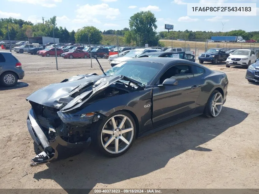 2015 Ford Mustang Gt Premium VIN: 1FA6P8CF2F5434183 Lot: 40373823