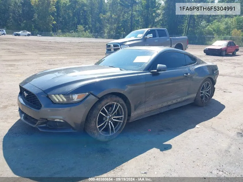 2015 Ford Mustang Ecoboost VIN: 1FA6P8TH6F5304991 Lot: 40380654