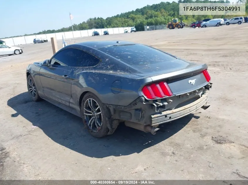 2015 Ford Mustang Ecoboost VIN: 1FA6P8TH6F5304991 Lot: 40380654