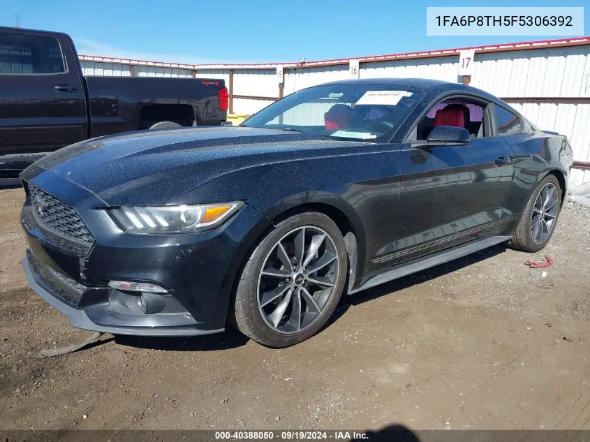 2015 Ford Mustang Ecoboost VIN: 1FA6P8TH5F5306392 Lot: 40388050