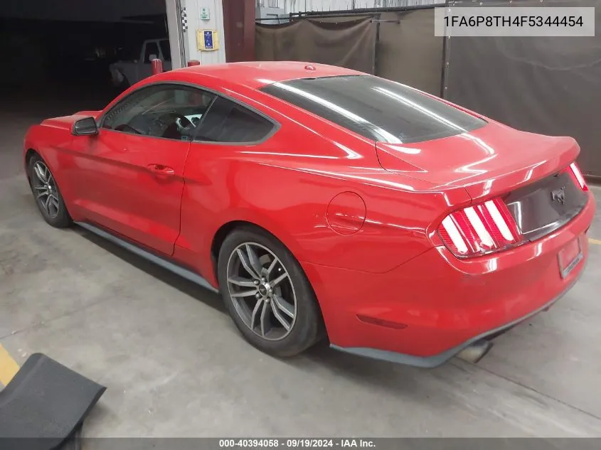 2015 Ford Mustang Ecoboost VIN: 1FA6P8TH4F5344454 Lot: 40394058