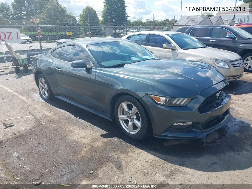 2015 Ford Mustang V6 VIN: 1FA6P8AM2F5347918 Lot: 40403333