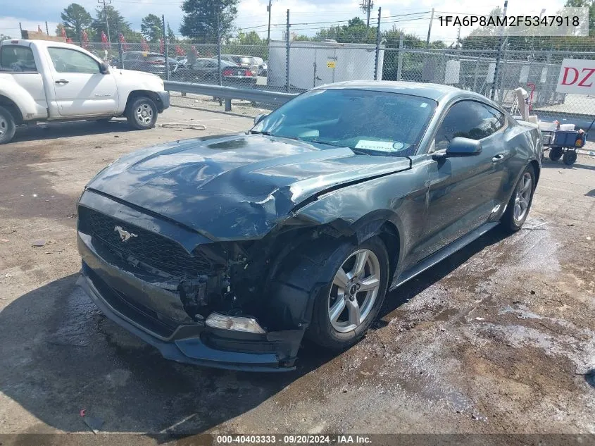 2015 Ford Mustang V6 VIN: 1FA6P8AM2F5347918 Lot: 40403333