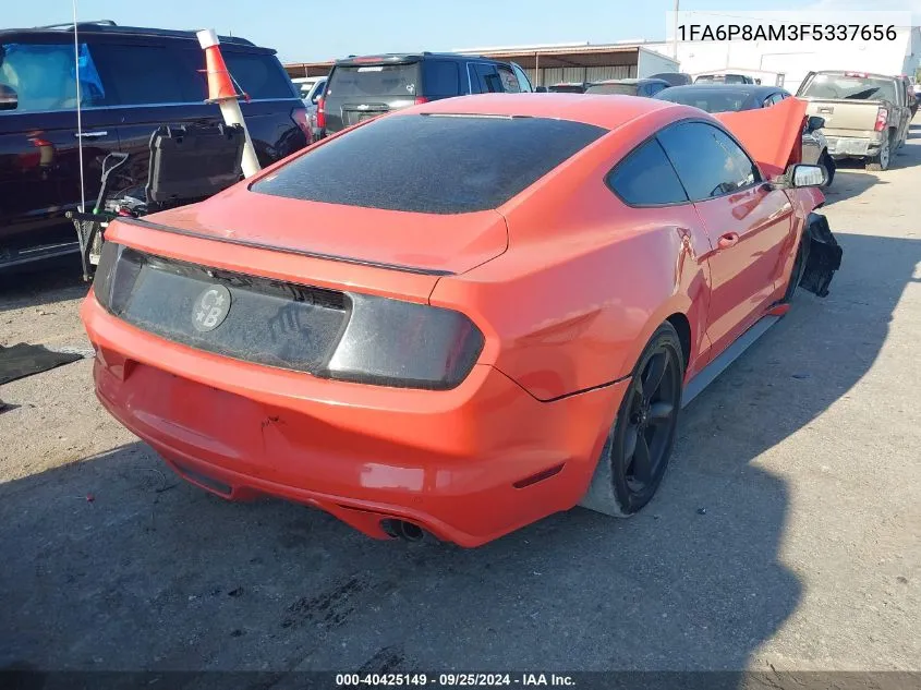 2015 Ford Mustang V6 VIN: 1FA6P8AM3F5337656 Lot: 40425149