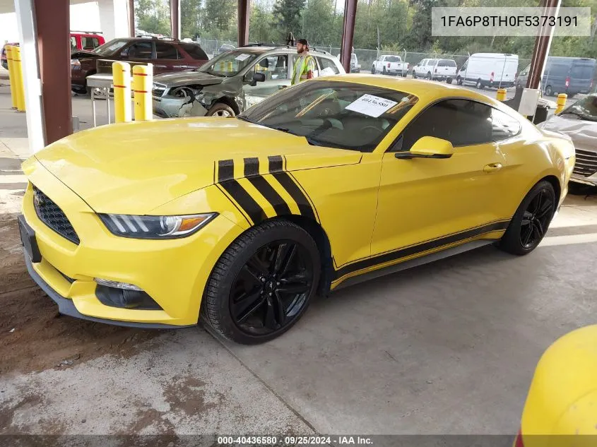 2015 Ford Mustang Ecoboost VIN: 1FA6P8TH0F5373191 Lot: 40436580