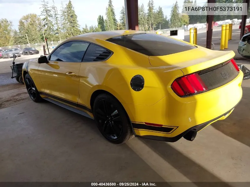 2015 Ford Mustang Ecoboost VIN: 1FA6P8TH0F5373191 Lot: 40436580