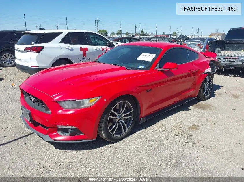 2015 Ford Mustang Gt VIN: 1FA6P8CF1F5391469 Lot: 40451167