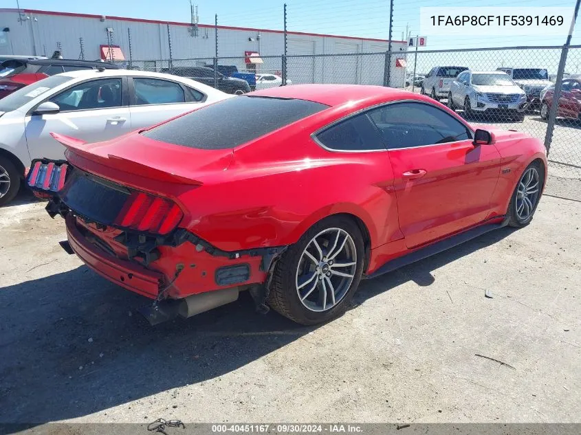 2015 Ford Mustang Gt VIN: 1FA6P8CF1F5391469 Lot: 40451167