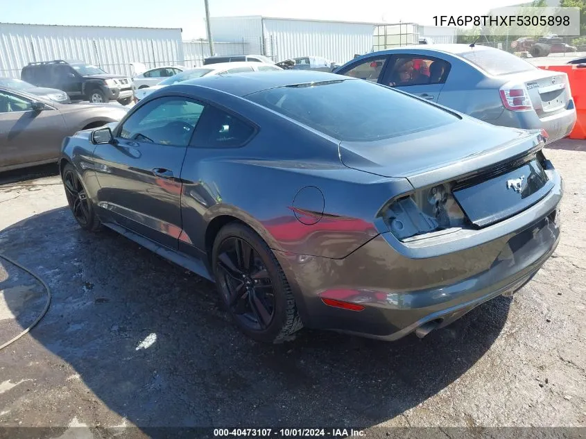 2015 Ford Mustang Ecoboost VIN: 1FA6P8THXF5305898 Lot: 40473107