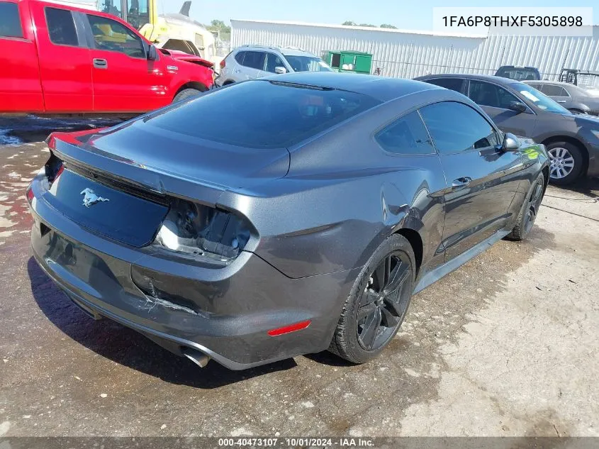 2015 Ford Mustang Ecoboost VIN: 1FA6P8THXF5305898 Lot: 40473107