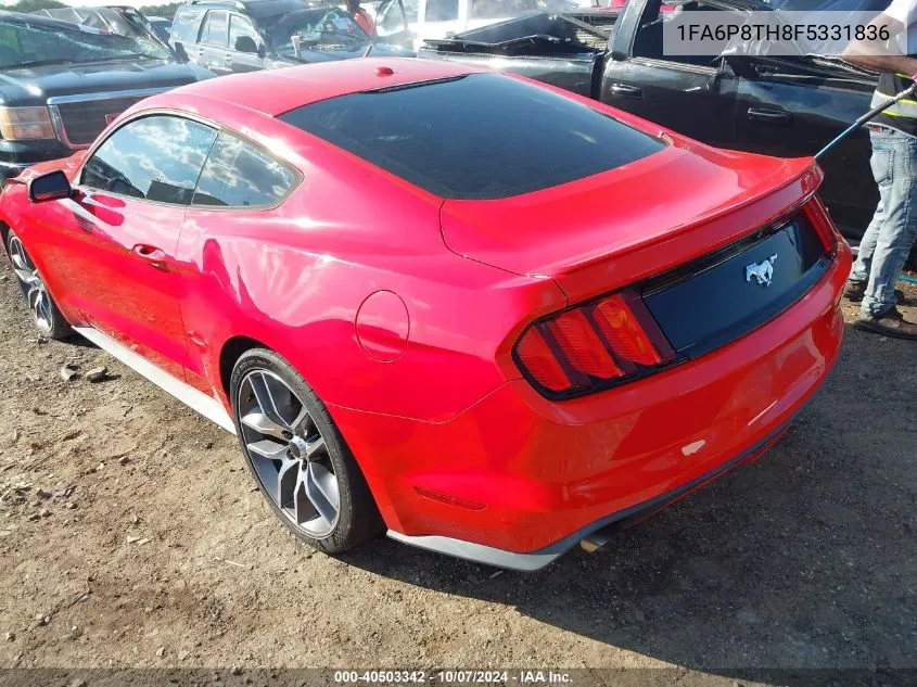 2015 Ford Mustang Ecoboost VIN: 1FA6P8TH8F5331836 Lot: 40503342