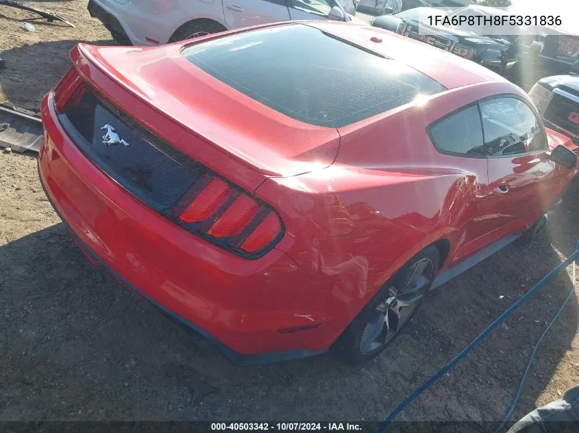 2015 Ford Mustang Ecoboost VIN: 1FA6P8TH8F5331836 Lot: 40503342