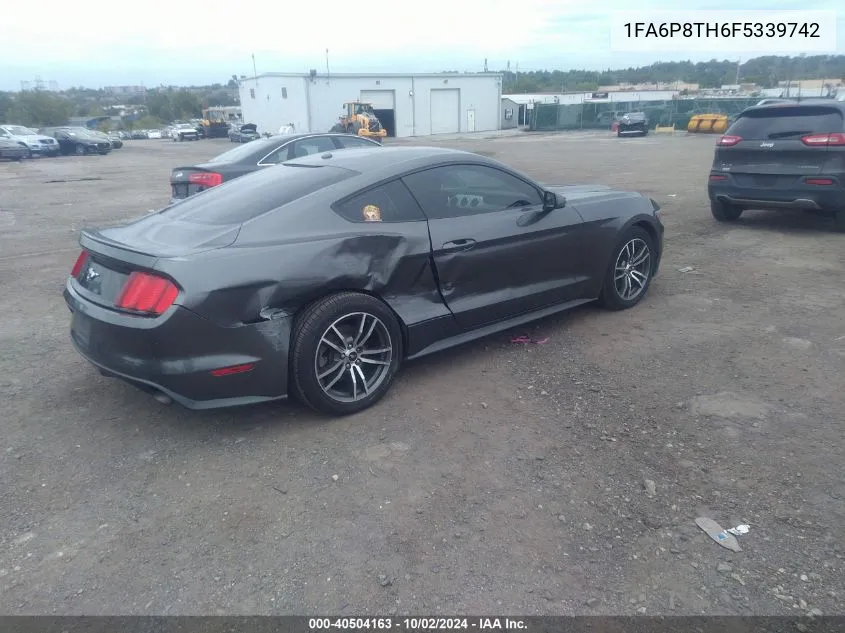 2015 Ford Mustang Ecoboost VIN: 1FA6P8TH6F5339742 Lot: 40504163