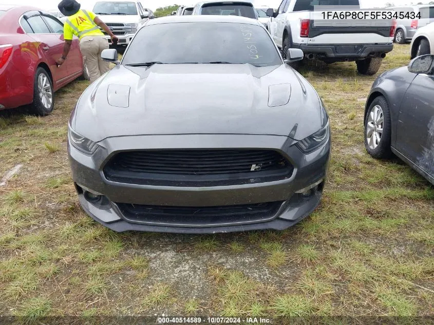 2015 Ford Mustang Gt VIN: 1FA6P8CF5F5345434 Lot: 40514589