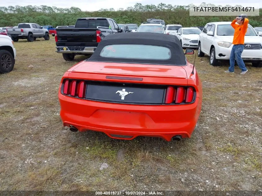 2015 Ford Mustang VIN: 1FATP8EM5F5414671 Lot: 40519737