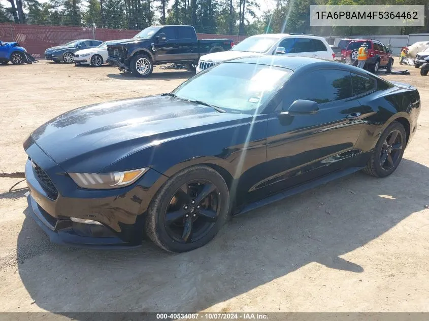 2015 Ford Mustang V6 VIN: 1FA6P8AM4F5364462 Lot: 40534087