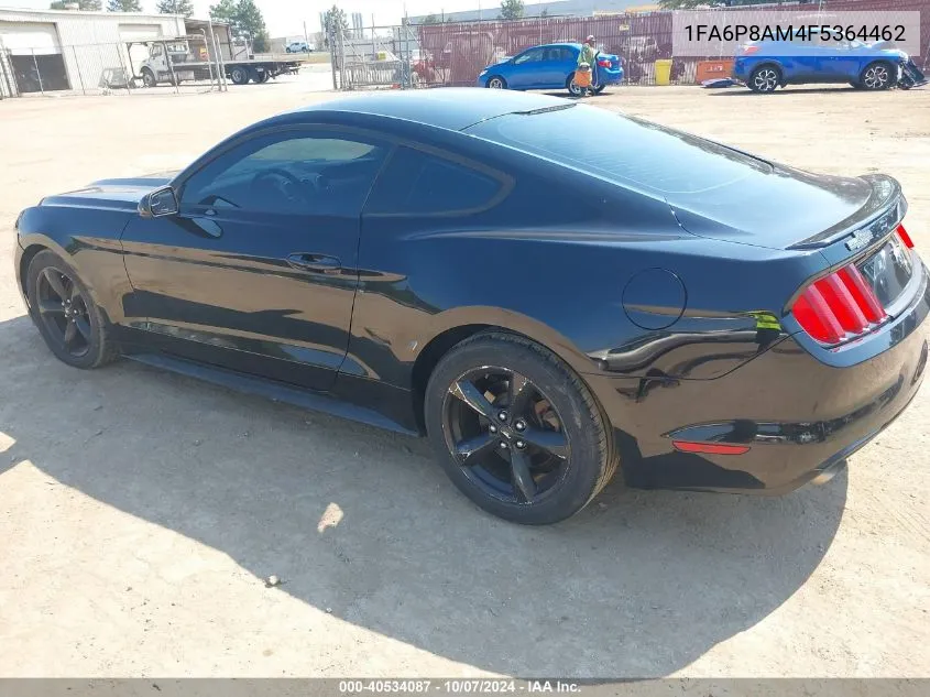 2015 Ford Mustang V6 VIN: 1FA6P8AM4F5364462 Lot: 40534087