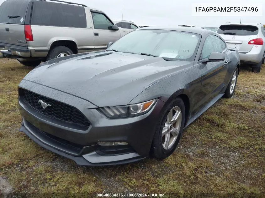 2015 Ford Mustang VIN: 1FA6P8AM2F5347496 Lot: 40534376