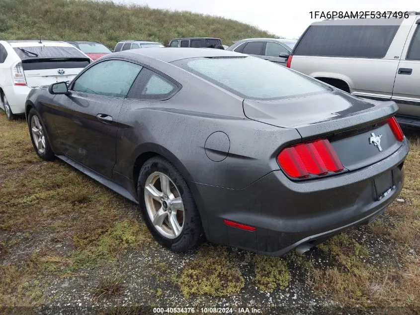 2015 Ford Mustang VIN: 1FA6P8AM2F5347496 Lot: 40534376