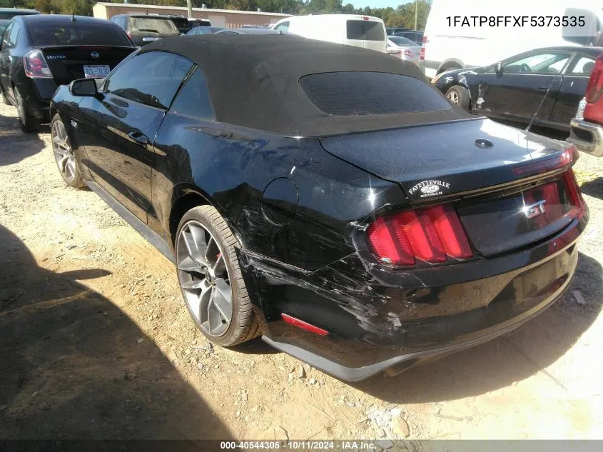 2015 Ford Mustang Gt Premium VIN: 1FATP8FFXF5373535 Lot: 40544305