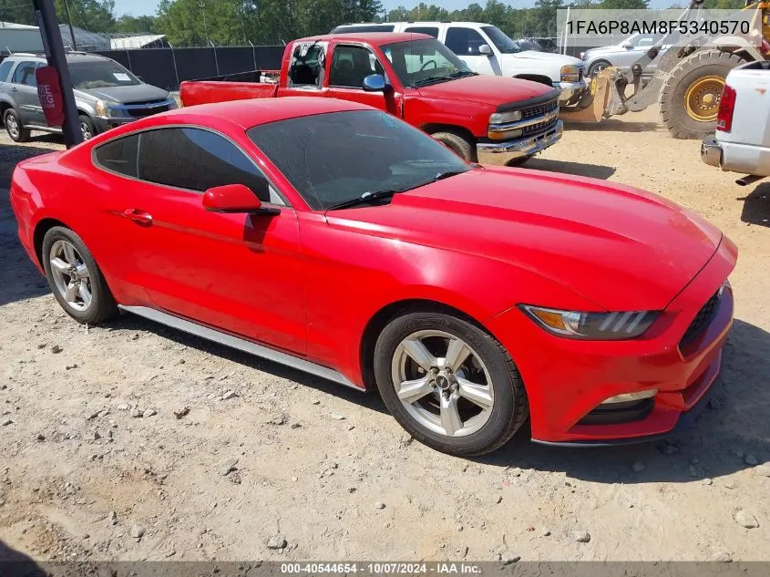 2015 Ford Mustang V6 VIN: 1FA6P8AM8F5340570 Lot: 40544654