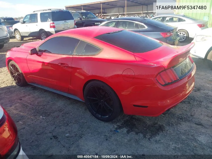 2015 Ford Mustang VIN: 1FA6P8AM9F5347480 Lot: 40547184