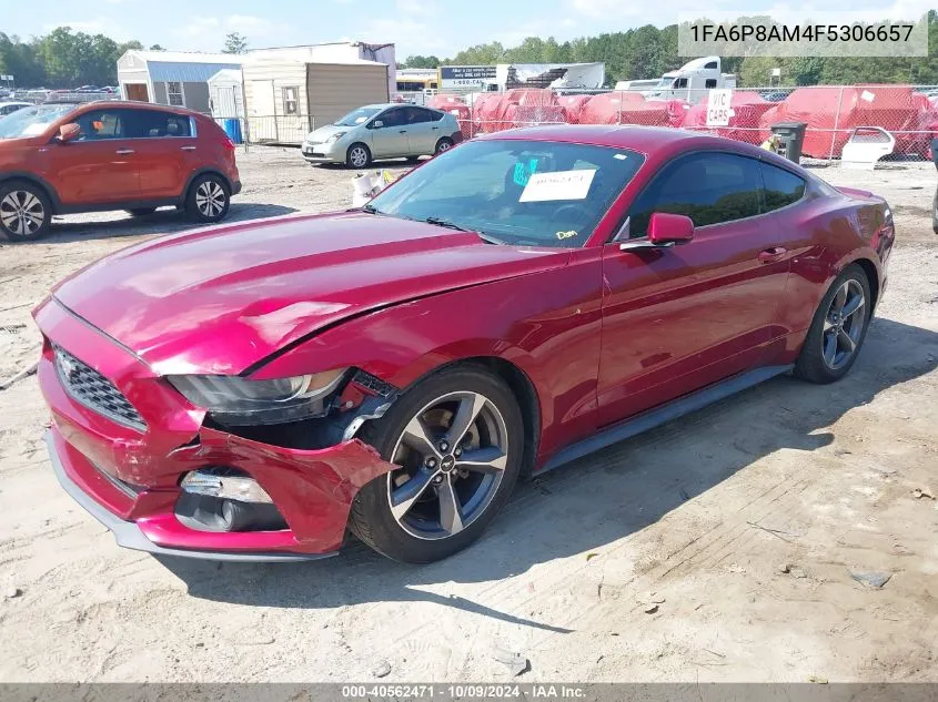 2015 Ford Mustang V6 VIN: 1FA6P8AM4F5306657 Lot: 40562471