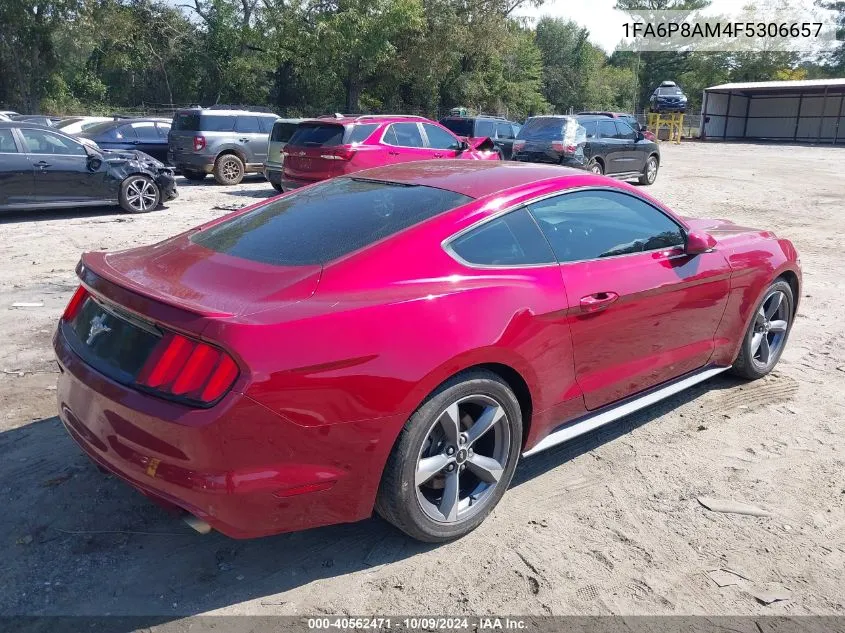 2015 Ford Mustang V6 VIN: 1FA6P8AM4F5306657 Lot: 40562471