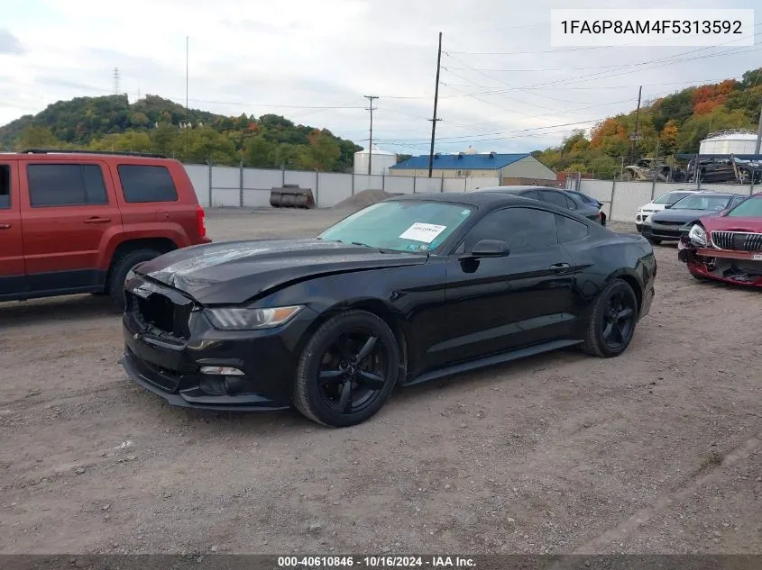 2015 Ford Mustang V6 VIN: 1FA6P8AM4F5313592 Lot: 40610846