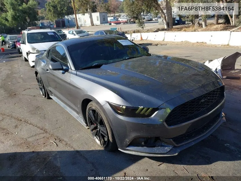 2015 Ford Mustang Ecoboost VIN: 1FA6P8TH8F5384164 Lot: 40651173