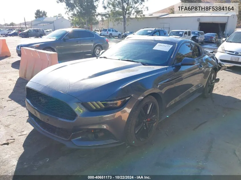 2015 Ford Mustang Ecoboost VIN: 1FA6P8TH8F5384164 Lot: 40651173