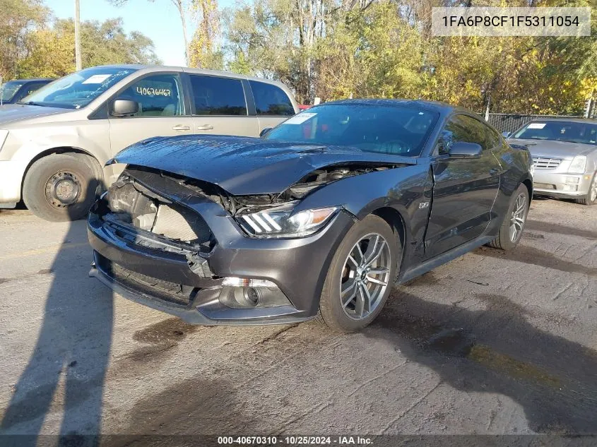 2015 Ford Mustang Gt VIN: 1FA6P8CF1F5311054 Lot: 40670310