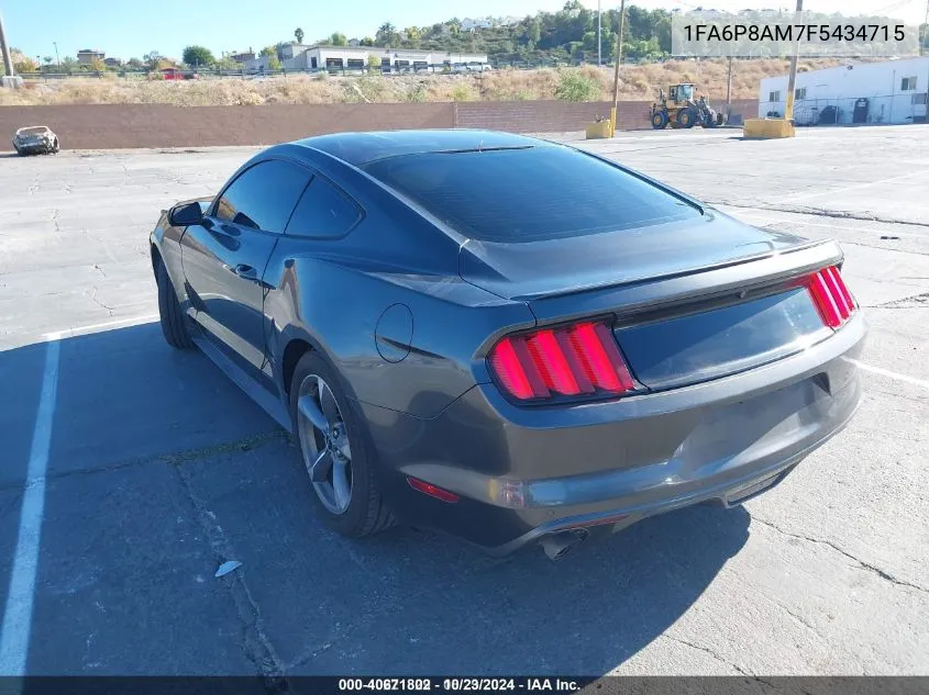 2015 Ford Mustang V6 VIN: 1FA6P8AM7F5434715 Lot: 40671802