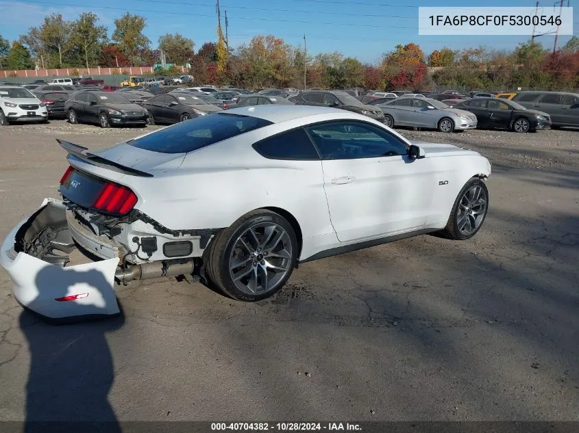 2015 Ford Mustang Gt Premium VIN: 1FA6P8CF0F5300546 Lot: 40704382