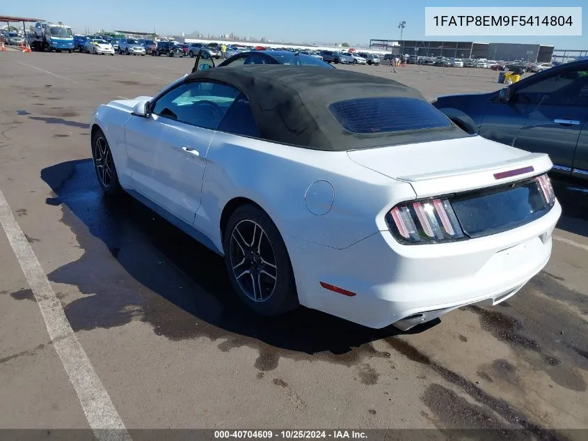 2015 Ford Mustang V6 VIN: 1FATP8EM9F5414804 Lot: 40704609