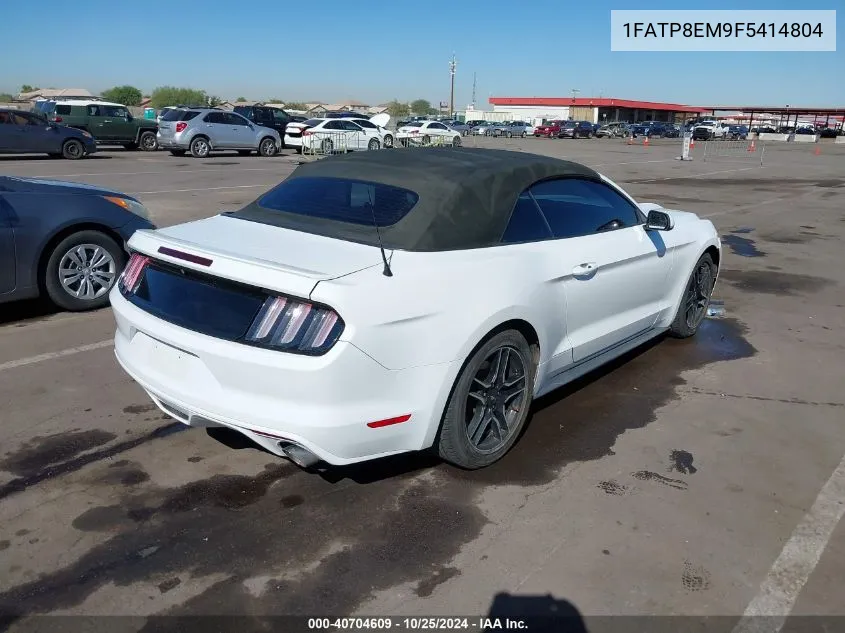 2015 Ford Mustang V6 VIN: 1FATP8EM9F5414804 Lot: 40704609