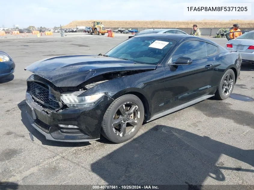 2015 Ford Mustang V6 VIN: 1FA6P8AM8F5371205 Lot: 40707561