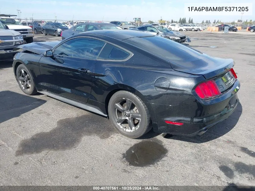 2015 Ford Mustang V6 VIN: 1FA6P8AM8F5371205 Lot: 40707561