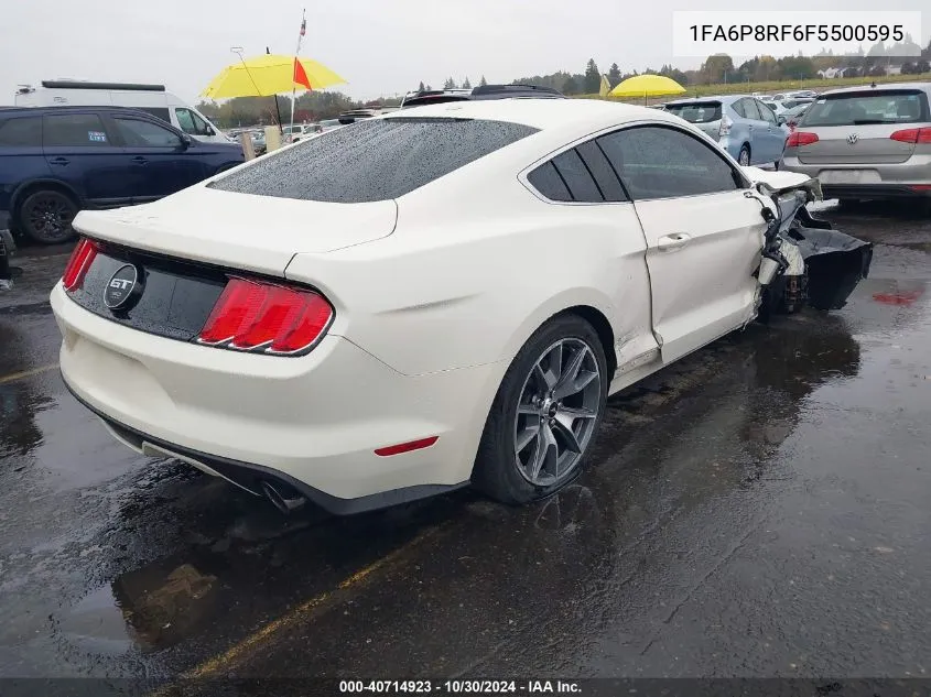 2015 Ford Mustang Gt 50 Years Limited Edition VIN: 1FA6P8RF6F5500595 Lot: 40714923