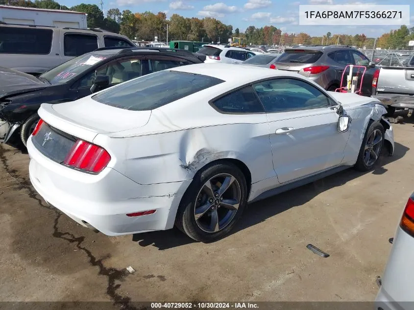 2015 Ford Mustang V6 VIN: 1FA6P8AM7F5366271 Lot: 40729052