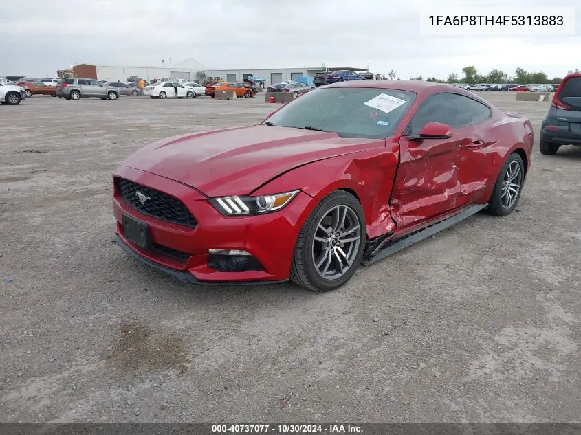 2015 Ford Mustang Ecoboost VIN: 1FA6P8TH4F5313883 Lot: 40737077