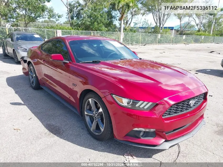 2015 Ford Mustang V6 VIN: 1FA6P8AM2F5336112 Lot: 40752295