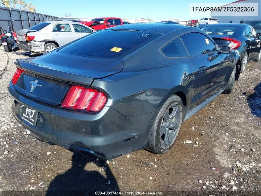 2015 Ford Mustang V6 VIN: 1FA6P8AM7F5322366 Lot: 40817414