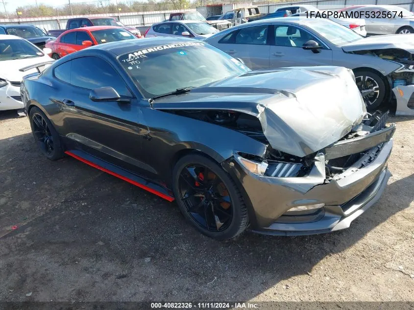 2015 Ford Mustang V6 VIN: 1FA6P8AM0F5325674 Lot: 40822326